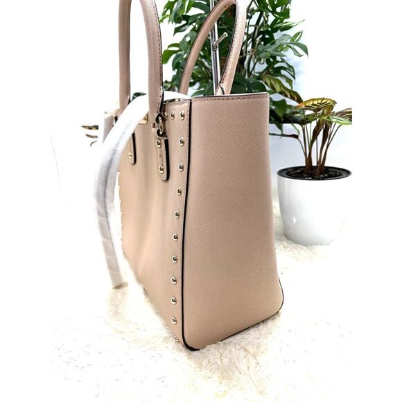 🔥🍀NWT! Michael Kors Sandrine Stud Satchel Handbag Msrp:$468.00 - Picture 3 of 6